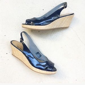 Tommy Hilfiger Espadrille Low Wedge Heels Size 9M